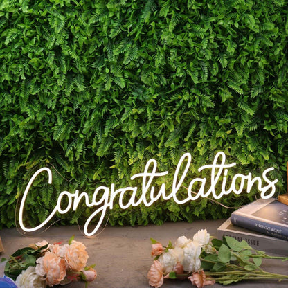 Congratulations Yellow Custom Led Neon Sign - Shineneon