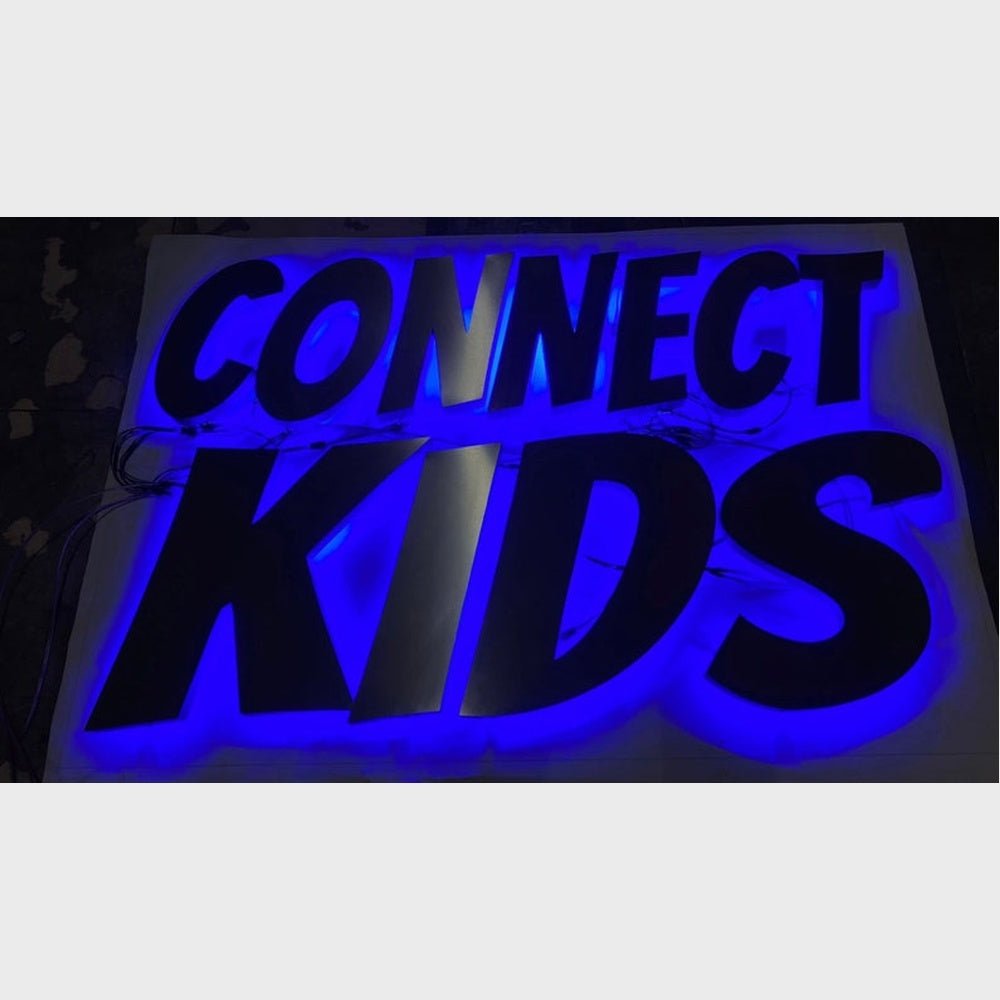 Connect Kids 3D Backlit Channel Letters Led Light Sign - Shineneon