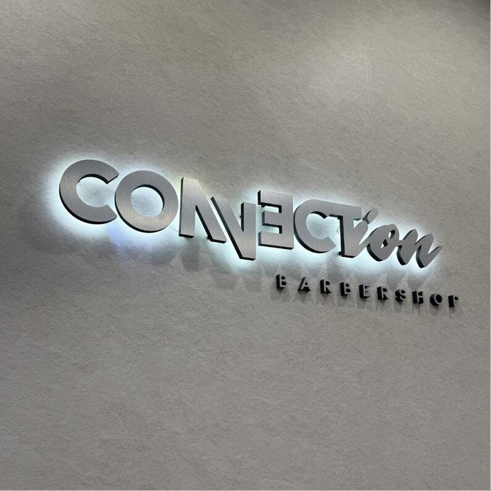 Connection Barbershop 3D Backlit Channel Letters Led Light Sign - Shineneon