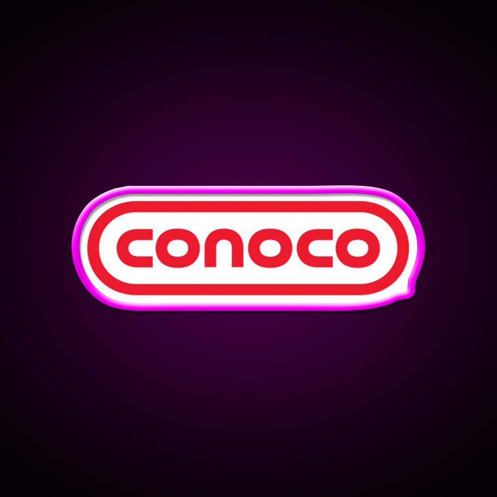 Conoco Cocktail Bar Decor Led Neon Sign Rgb Color - Neon sign mounted on wall in room