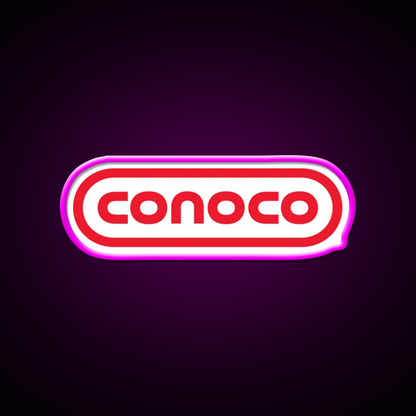 Conoco Cocktail Bar Decor Led Neon Sign Rgb Color - Neon sign mounted on wall in room