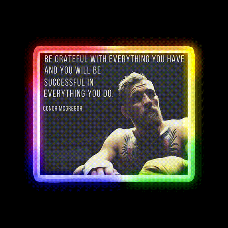 Conor Mcgregor Gym Fitness Led Neon Sign Rgb Color