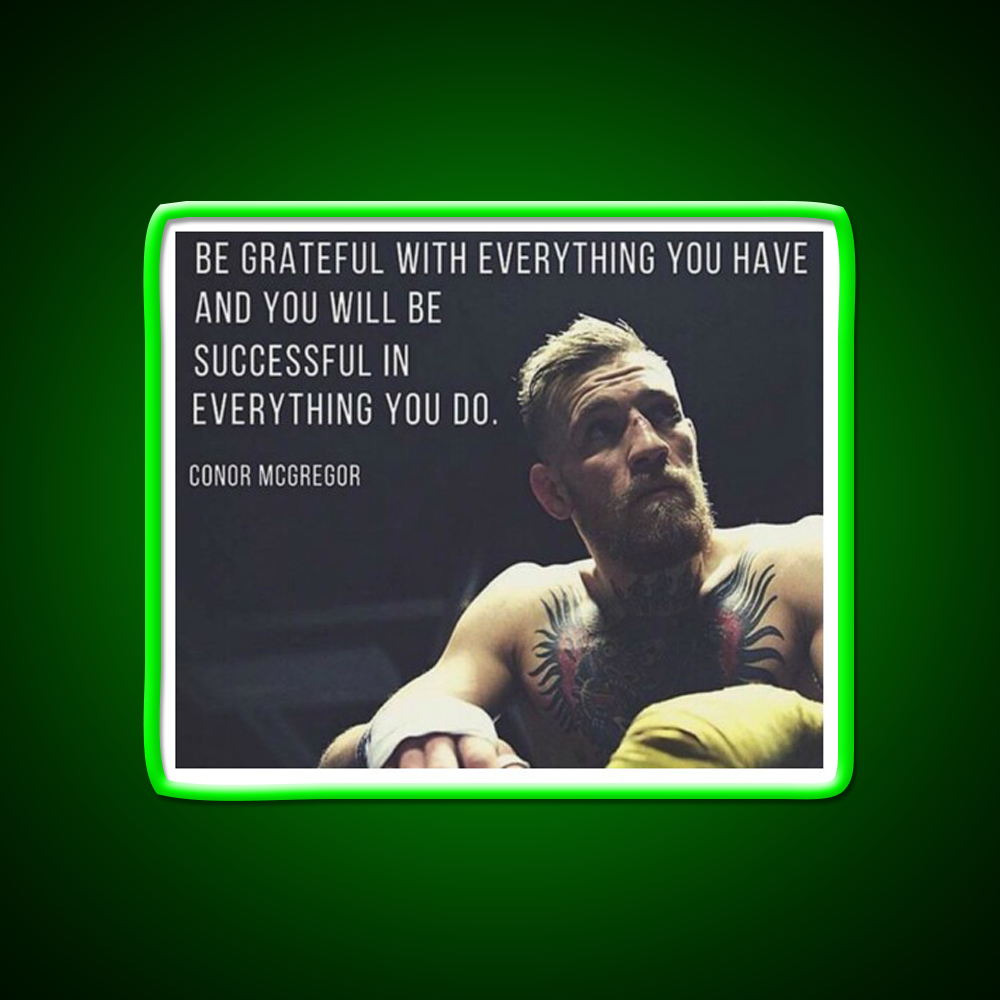 Conor Mcgregor Gym Fitness Led Neon Sign Rgb Color