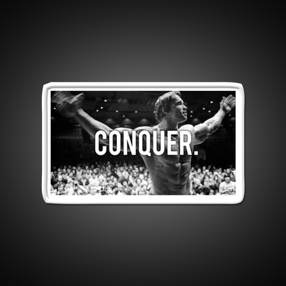 Conquer Arnold Poster Gym Fitness Led Neon Sign Rgb Color