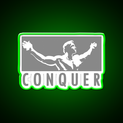 Conquer Gym Fitness Led Neon Sign Rgb Color
