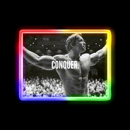 Conquer Gym Fitness Led Neon Sign Gym Room Sign Rgb Color