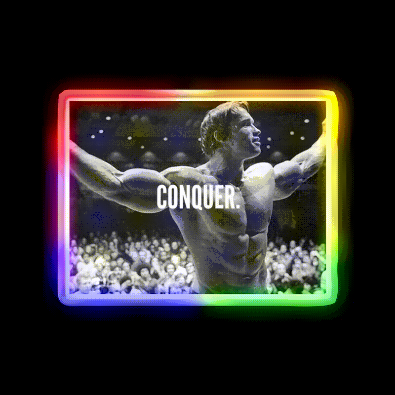 Conquer Gym Fitness Led Neon Sign Gym Room Sign Rgb Color