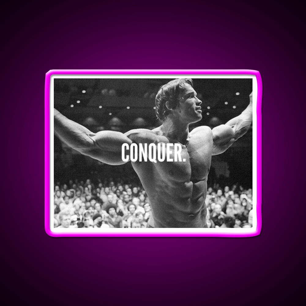 Conquer Gym Fitness Led Neon Sign Gym Room Sign Rgb Color