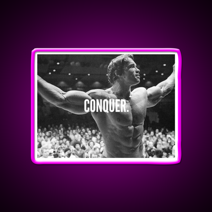 Conquer Gym Fitness Led Neon Sign Gym Room Sign Rgb Color