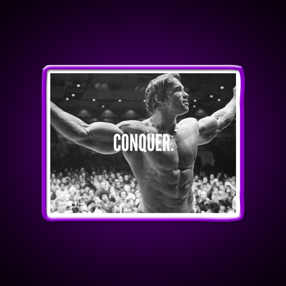 Conquer Gym Fitness Led Neon Sign Gym Room Sign Rgb Color