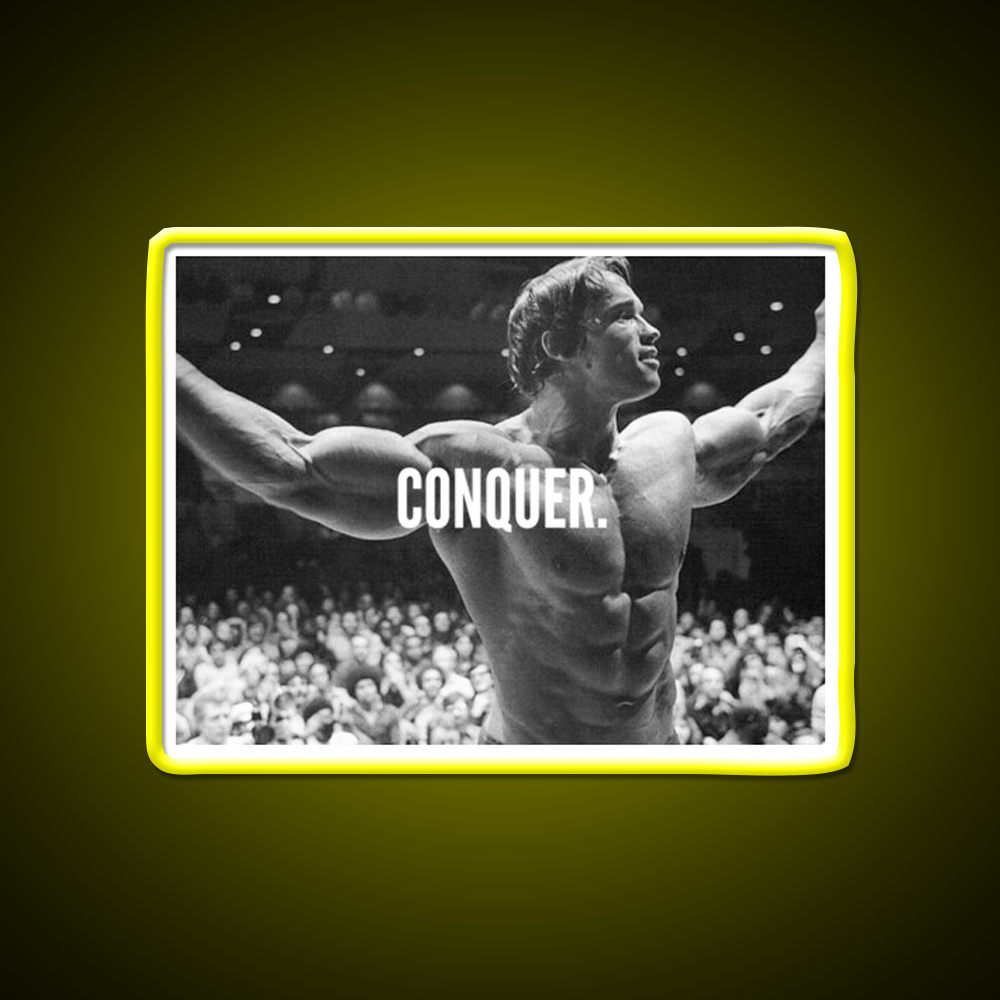 Conquer Gym Fitness Led Neon Sign Gym Room Sign Rgb Color