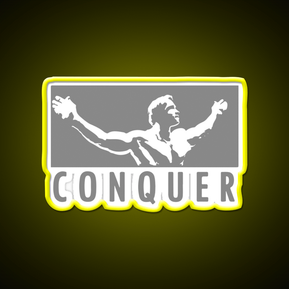 Conquer Gym Fitness Led Neon Sign Rgb Color