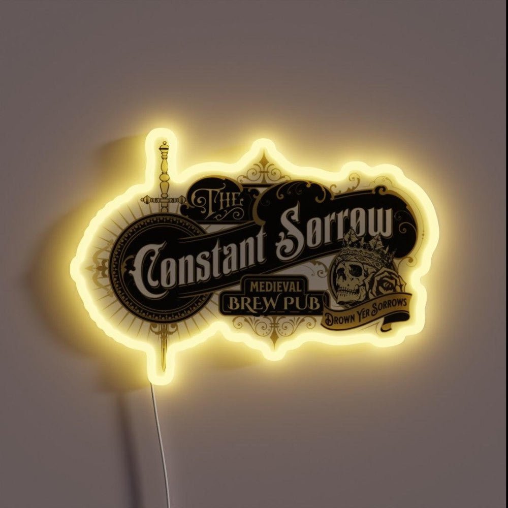 Constant Sorrow Vintage Medieval Brew Pub Rgb Led Neon Sign - Shineneon