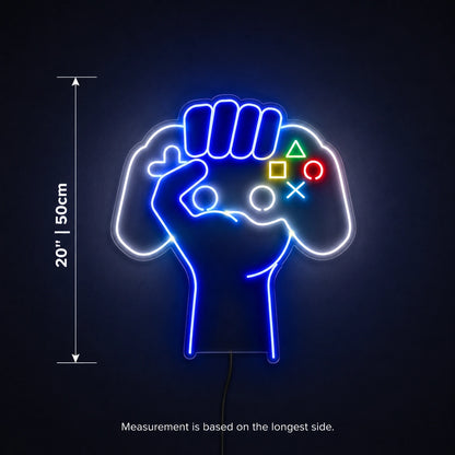 Controller Fist Neon Sign LED Neon Sign size image