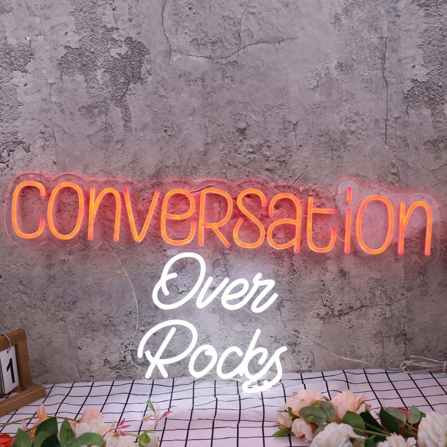 Conversation Over Rocks Custom Led Neon Sign - Shineneon