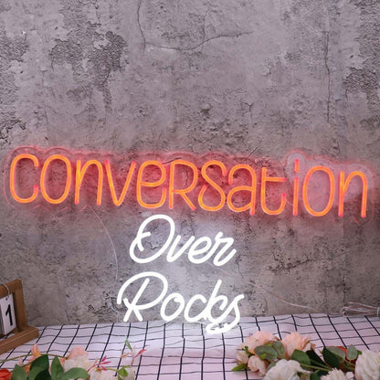 Conversation Over Rocks Custom Led Neon Sign - Shineneon