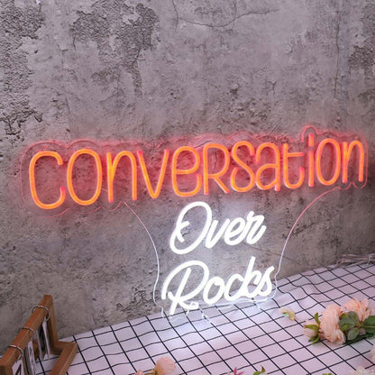 Conversation Over Rocks Custom Led Neon Sign - Shineneon