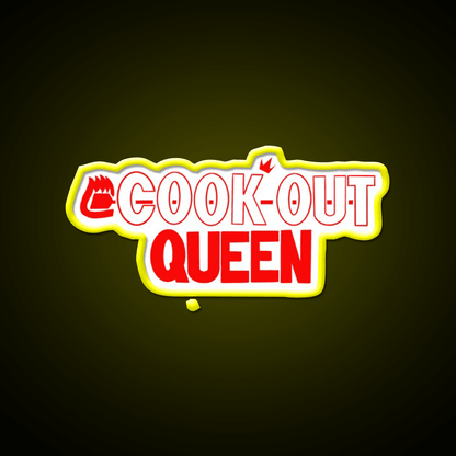 Cook Out Queen Fast Food Led Neon Sign For Burger Place Rgb Color - Shineneon