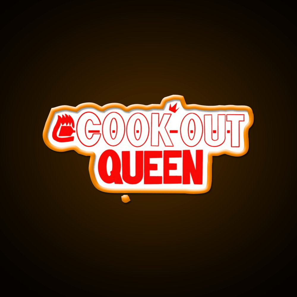 Cook Out Queen Fast Food Led Neon Sign For Burger Place Rgb Color - Shineneon