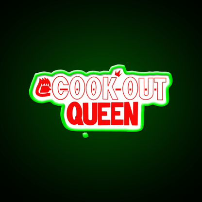Cook Out Queen Fast Food Led Neon Sign For Burger Place Rgb Color - Shineneon