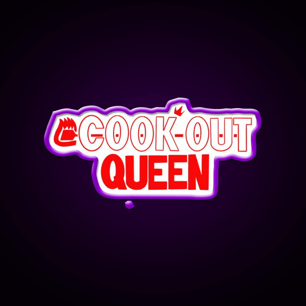 Cook Out Queen Fast Food Led Neon Sign For Burger Place Rgb Color - Shineneon