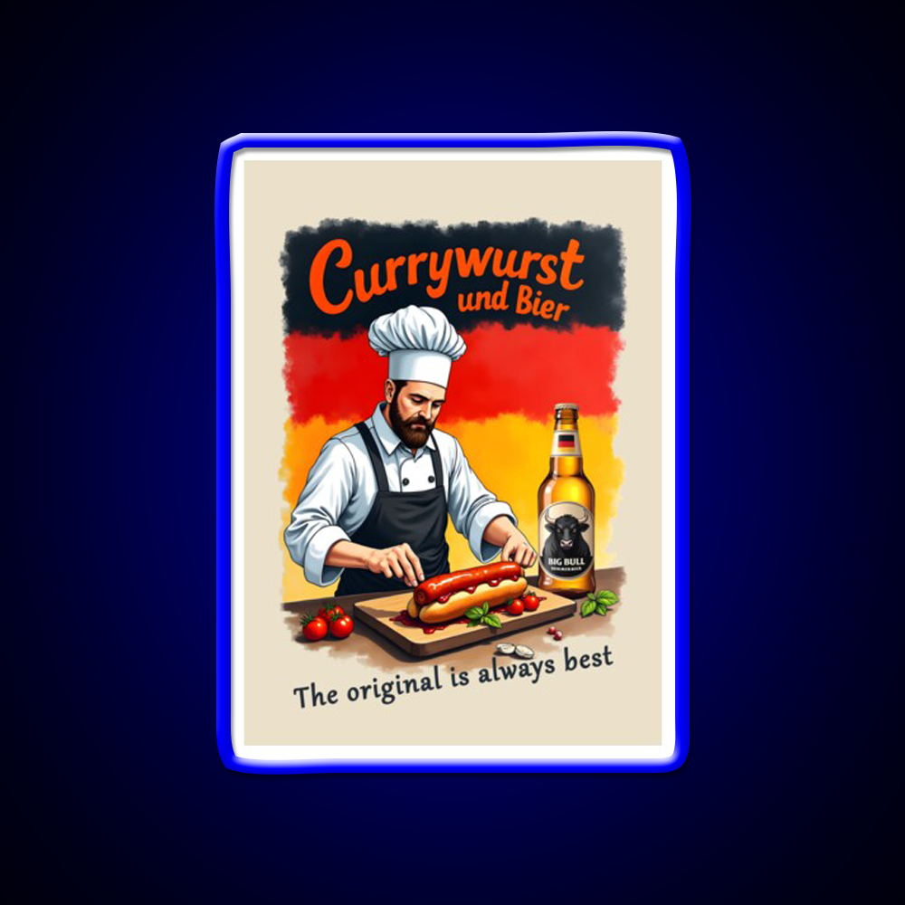 Cook Says German Currywurst Is Always Bar Decor Led Neon Sign Rgb Color - LED neon sign view 5