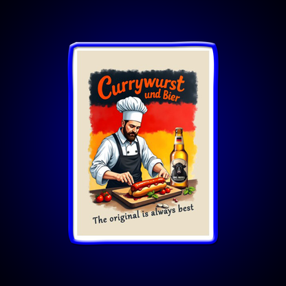 Cook Says German Currywurst Is Always Bar Decor Led Neon Sign Rgb Color - LED neon sign view 5