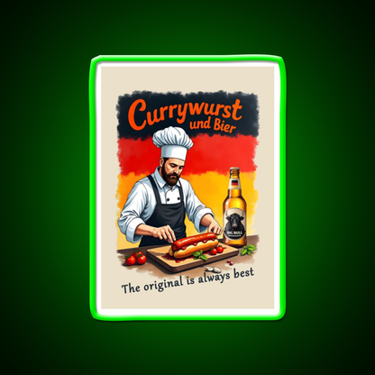 Cook Says German Currywurst Is Always Bar Decor Led Neon Sign Rgb Color - LED neon sign view 8