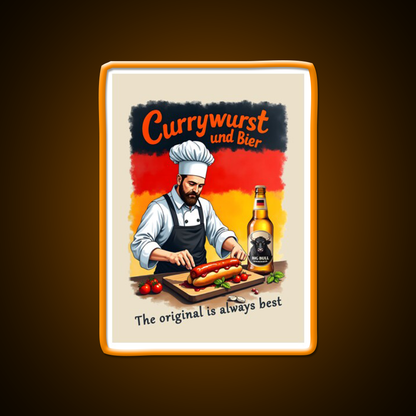 Cook Says German Currywurst Is Always Bar Decor Led Neon Sign Rgb Color - LED neon sign view 6