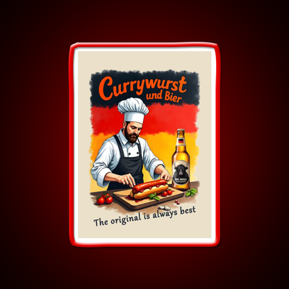 Cook Says German Currywurst Is Always Bar Decor Led Neon Sign Rgb Color - LED neon sign view 10