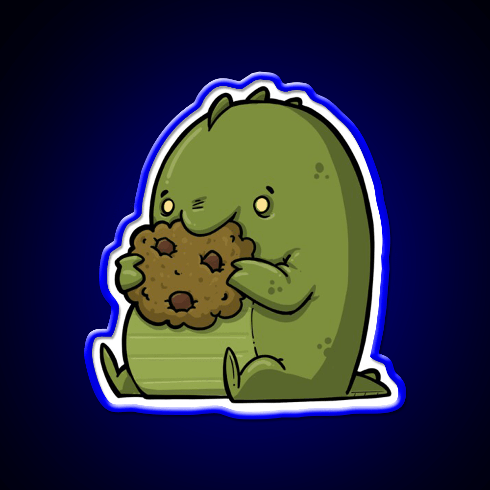 Cookie Dinosaur Snack Food Led Neon Sign Rgb Color - Shineneon