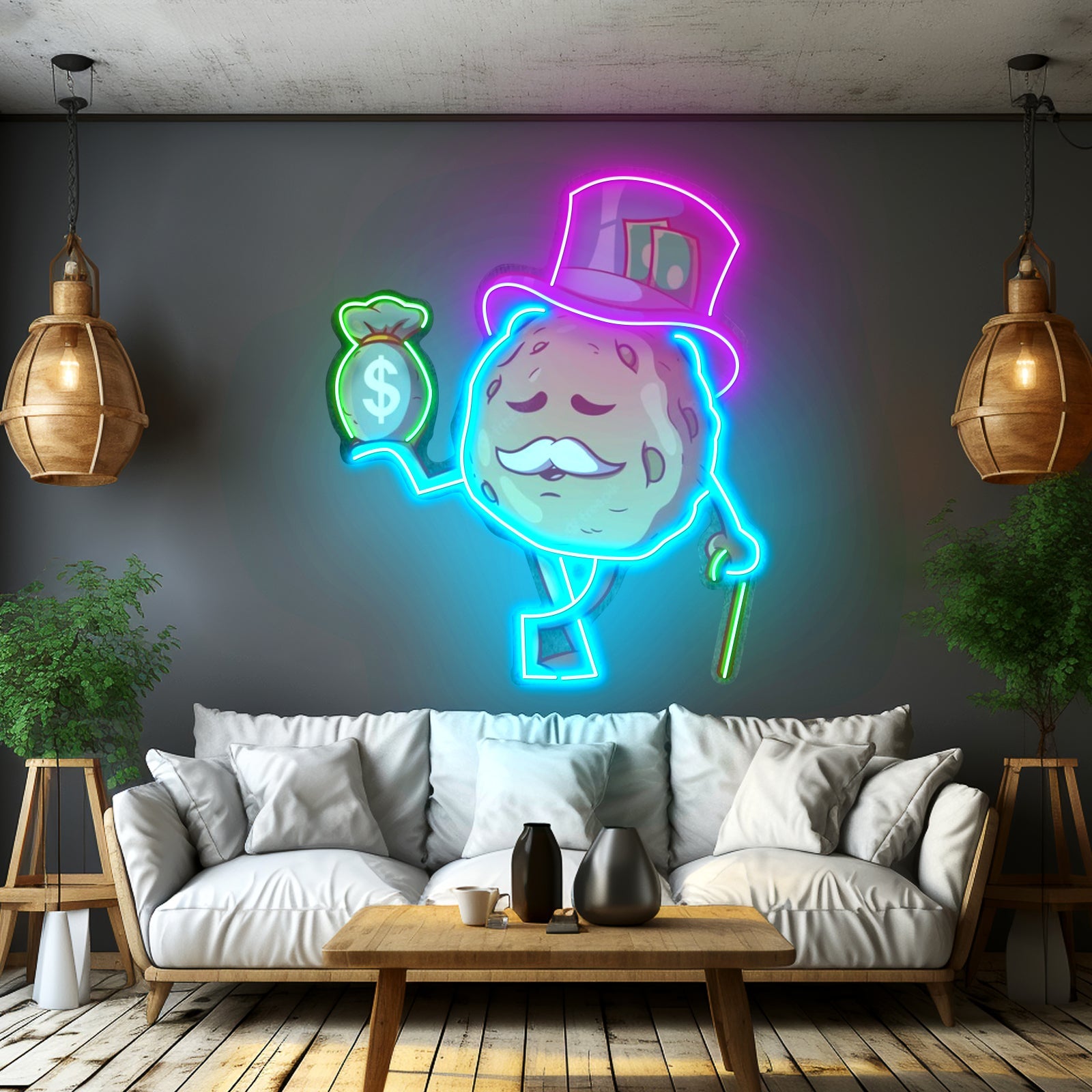 Cookie Fortune With A Bag Of Money Led Neon Sign Light Custom Led Signs - Shineneon