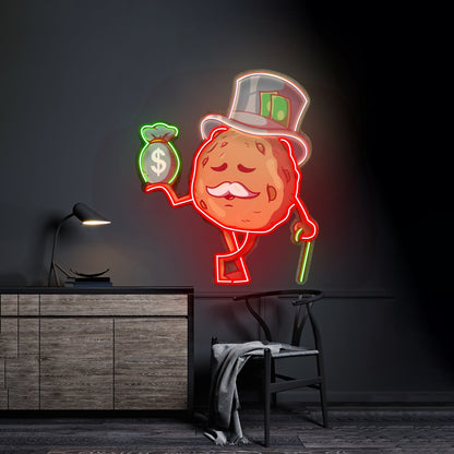 Cookie Fortune With A Bag Of Money Led Neon Sign Light Custom Led Signs - Shineneon