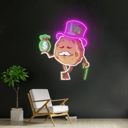Cookie Fortune With A Bag Of Money Led Neon Sign Light Custom Led Signs - Shineneon