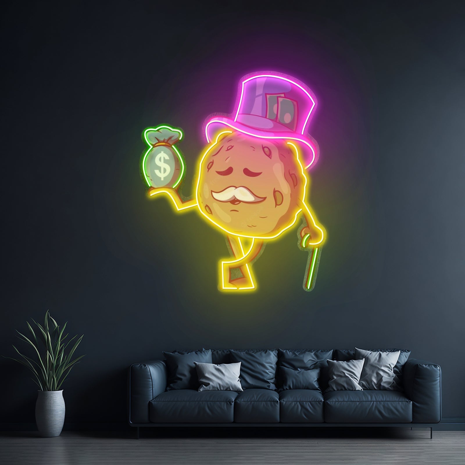 Cookie Fortune With A Bag Of Money Led Neon Sign Light Custom Led Signs - Shineneon