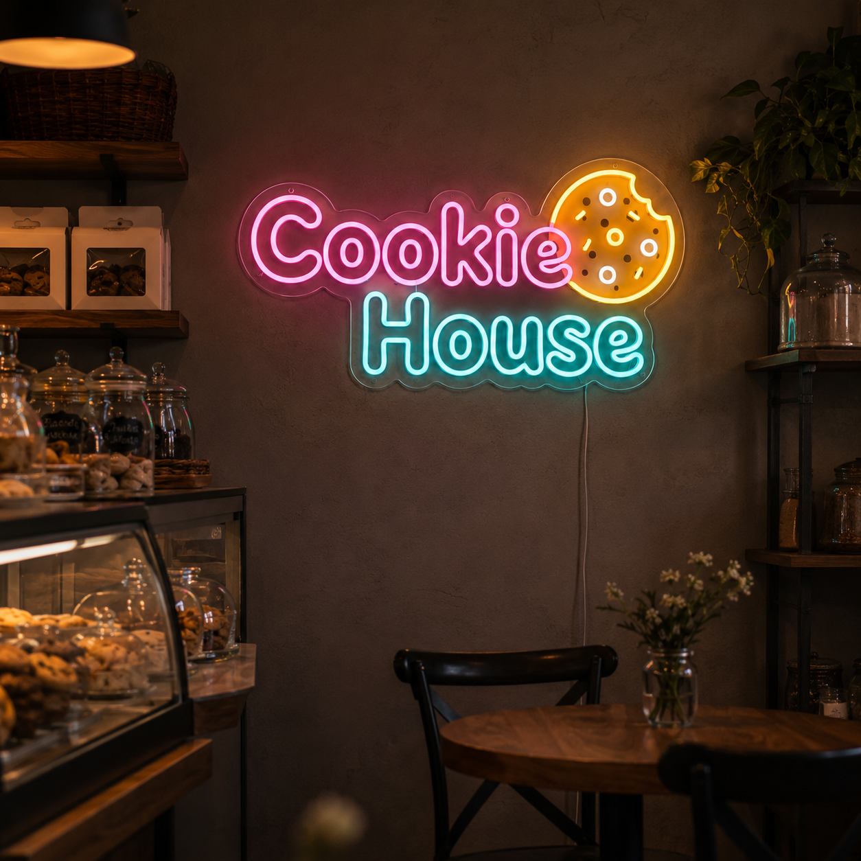 Cookie House LED Neon Sign - 03 Real Lifestyle Scene