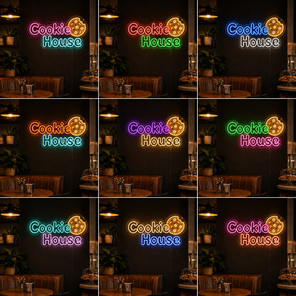 Cookie House LED Neon Sign - 05 Color Grid