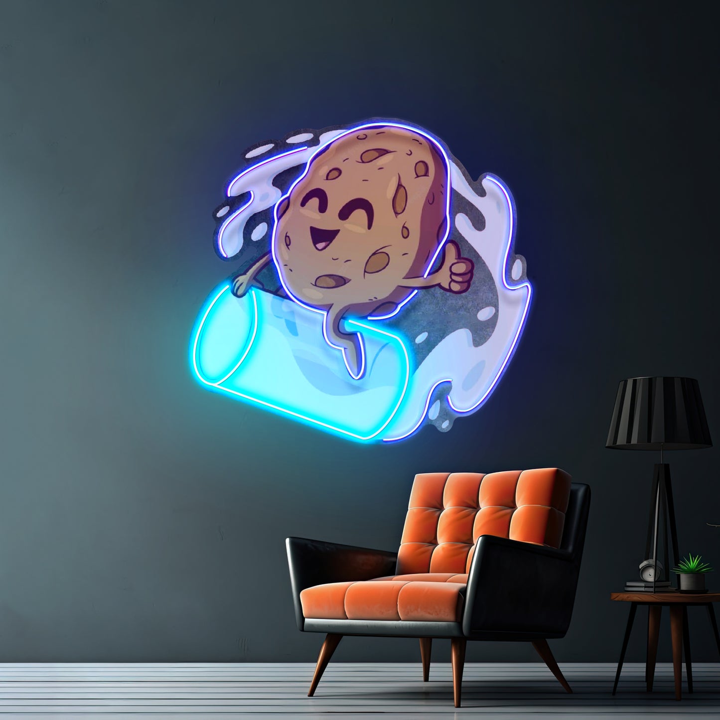 Cookie Riding A Glass Led Neon Sign Light Custom Led Signs