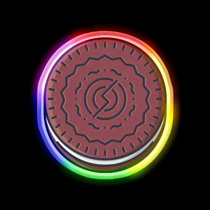 Cookie Snack Food Led Neon Sign For Vending Area Rgb Color - LED neon sign close-up detail