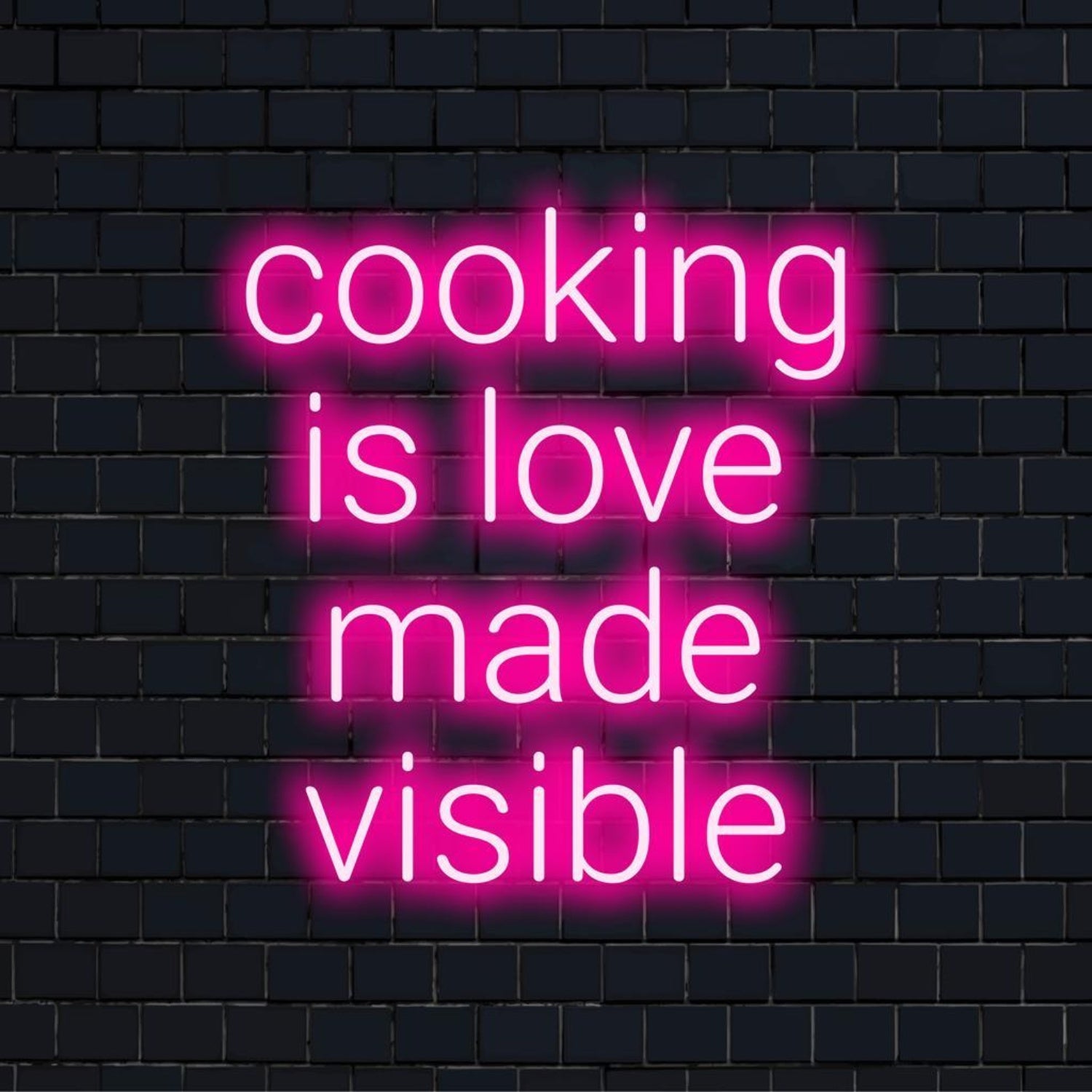 Cooking Is Love Made Visible Custom Made Led Neon Sign | Shineneon