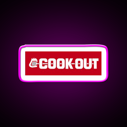 Cookout Fast Food Led Neon Sign For Burger Place Neon Sign Rgb Color - Shineneon