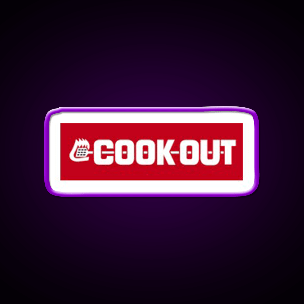 Cookout Fast Food Led Neon Sign For Burger Place Neon Sign Rgb Color - Shineneon