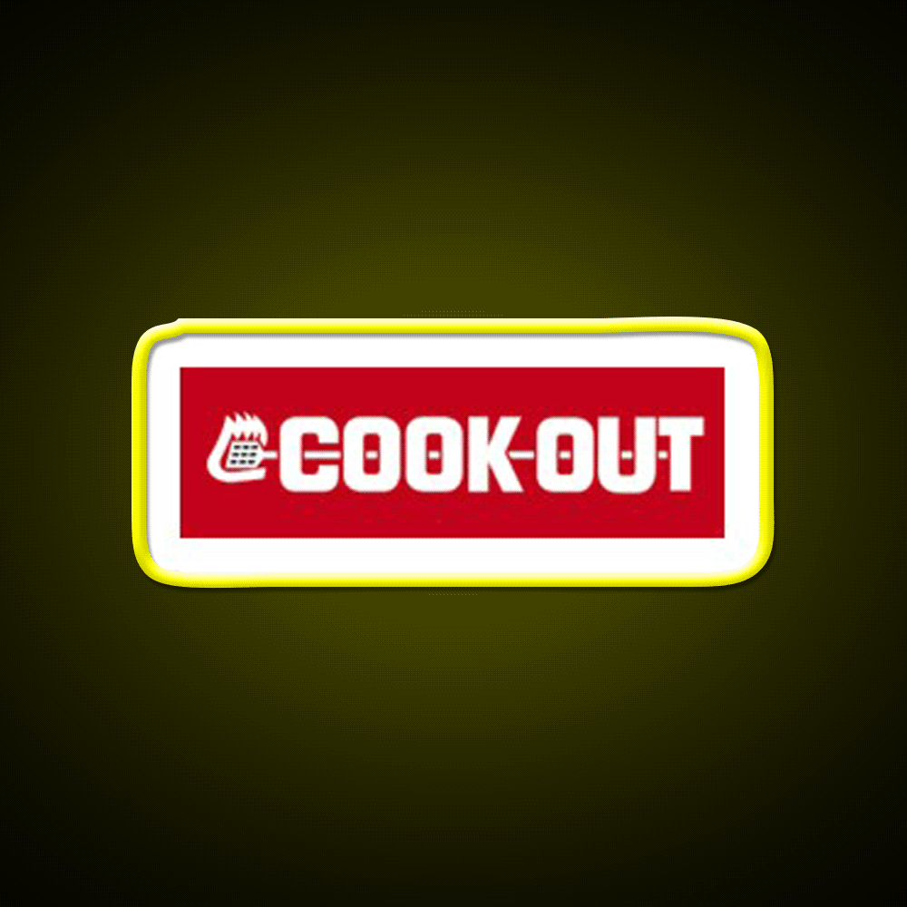 Cookout Fast Food Led Neon Sign For Burger Place Neon Sign Rgb Color - Custom LED neon sign front view