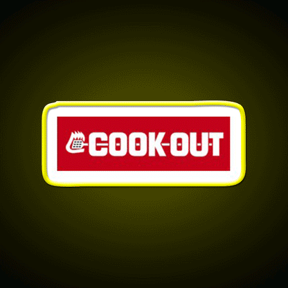 Cookout Fast Food Led Neon Sign For Burger Place Neon Sign Rgb Color - Custom LED neon sign front view