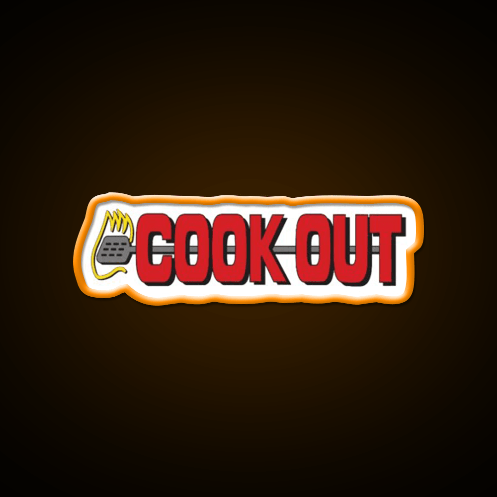 Cookout Fast Food Led Neon Sign For Burger Place Rgb Color - Shineneon