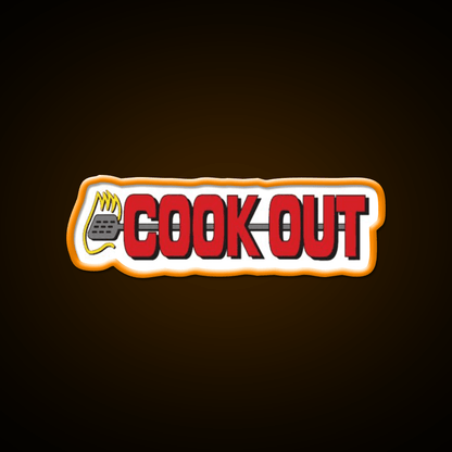 Cookout Fast Food Led Neon Sign For Burger Place Rgb Color - Shineneon