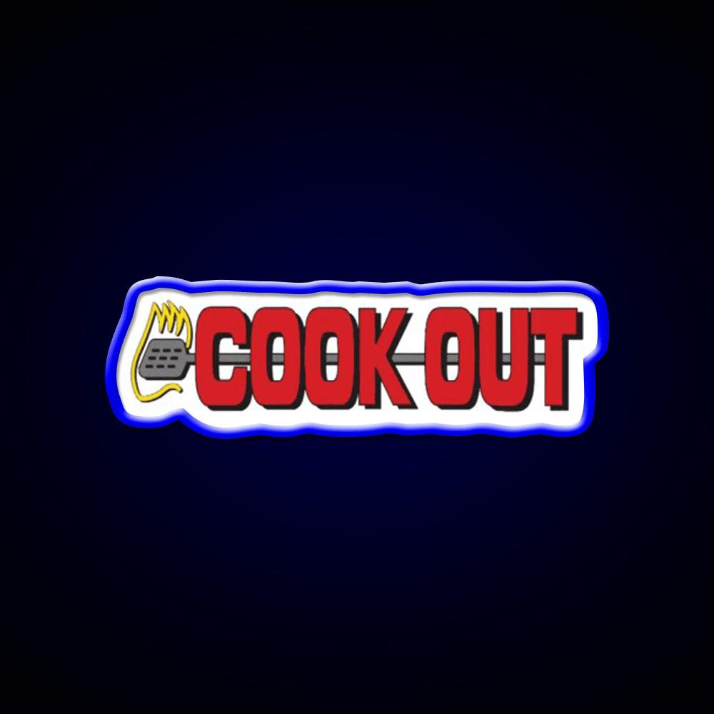 Cookout Fast Food Led Neon Sign For Burger Place Rgb Color - Shineneon