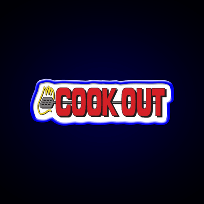 Cookout Fast Food Led Neon Sign For Burger Place Rgb Color - Shineneon