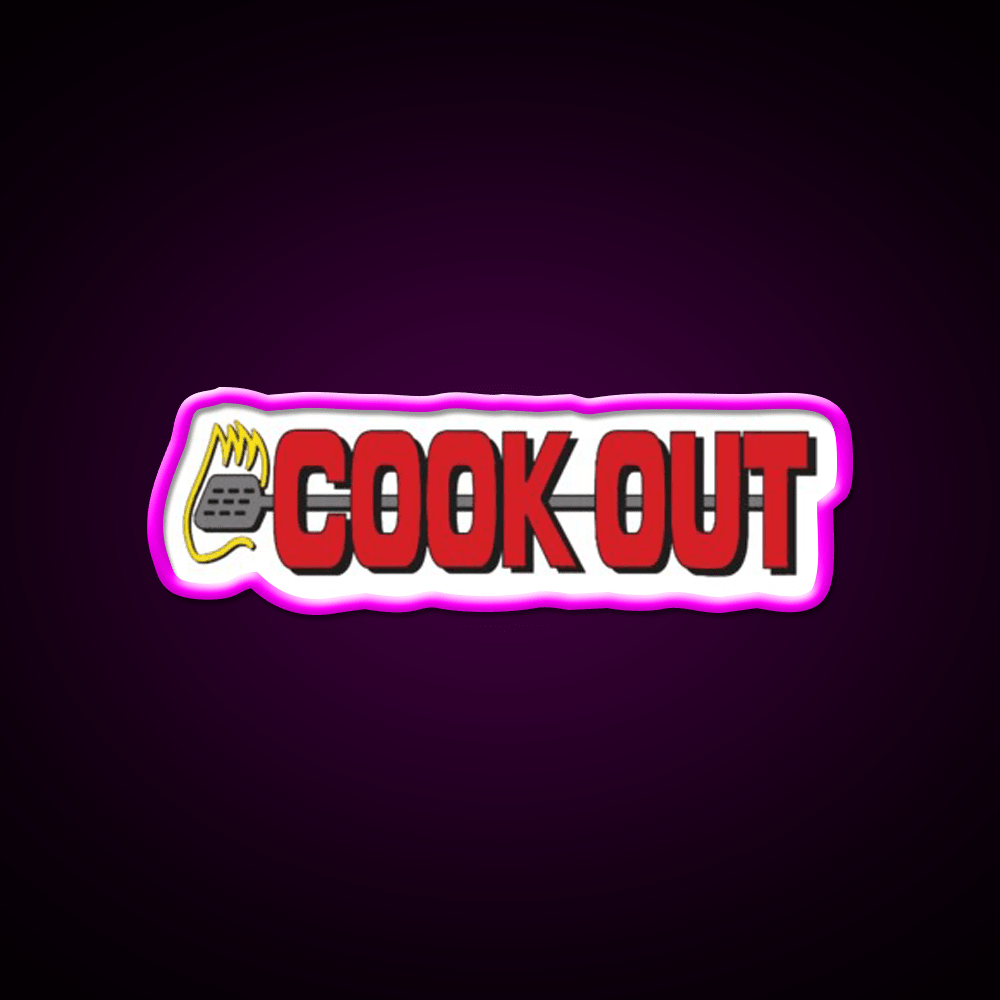 Cookout Fast Food Led Neon Sign For Burger Place Rgb Color - Shineneon