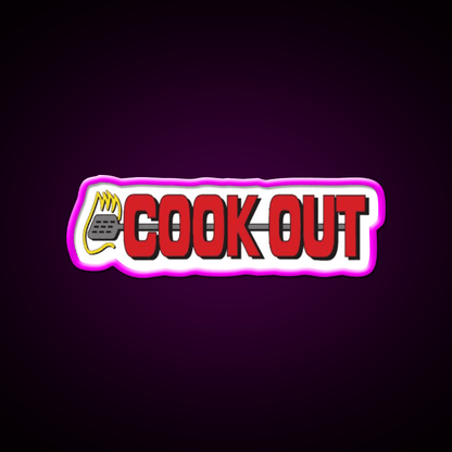 Cookout Fast Food Led Neon Sign For Burger Place Rgb Color - Shineneon